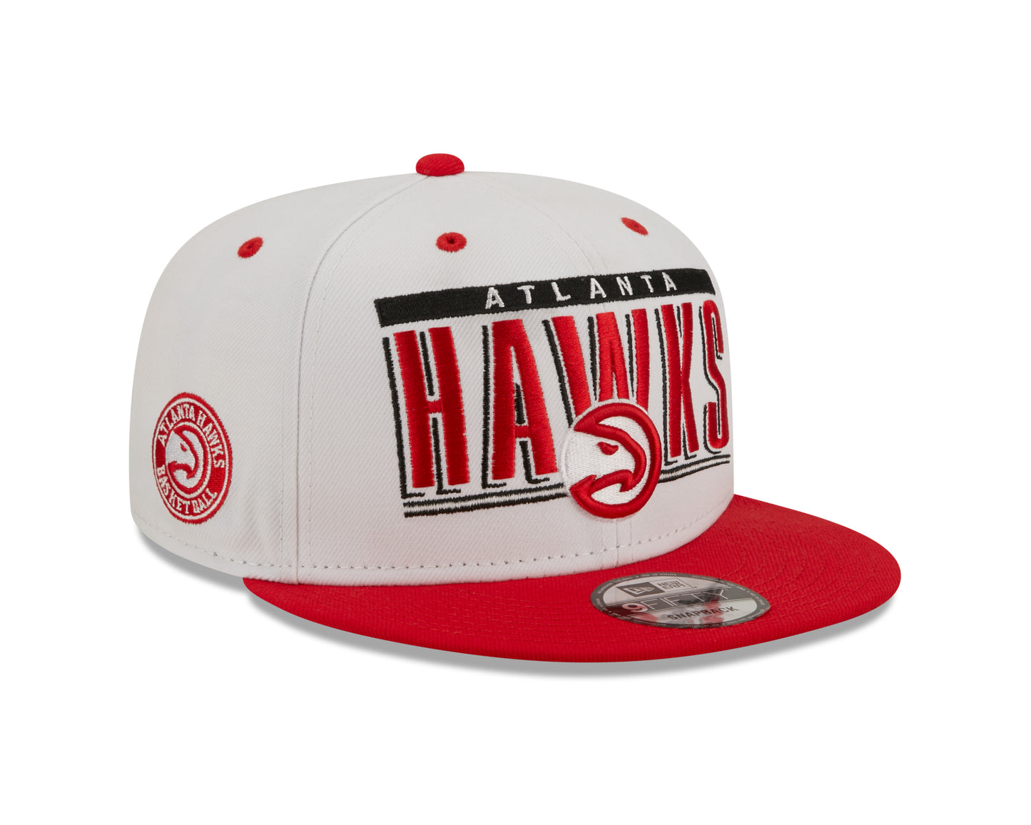 Atlanta Hawks New Era Retro Title White / Red 9FIFTY Snap Back Hat