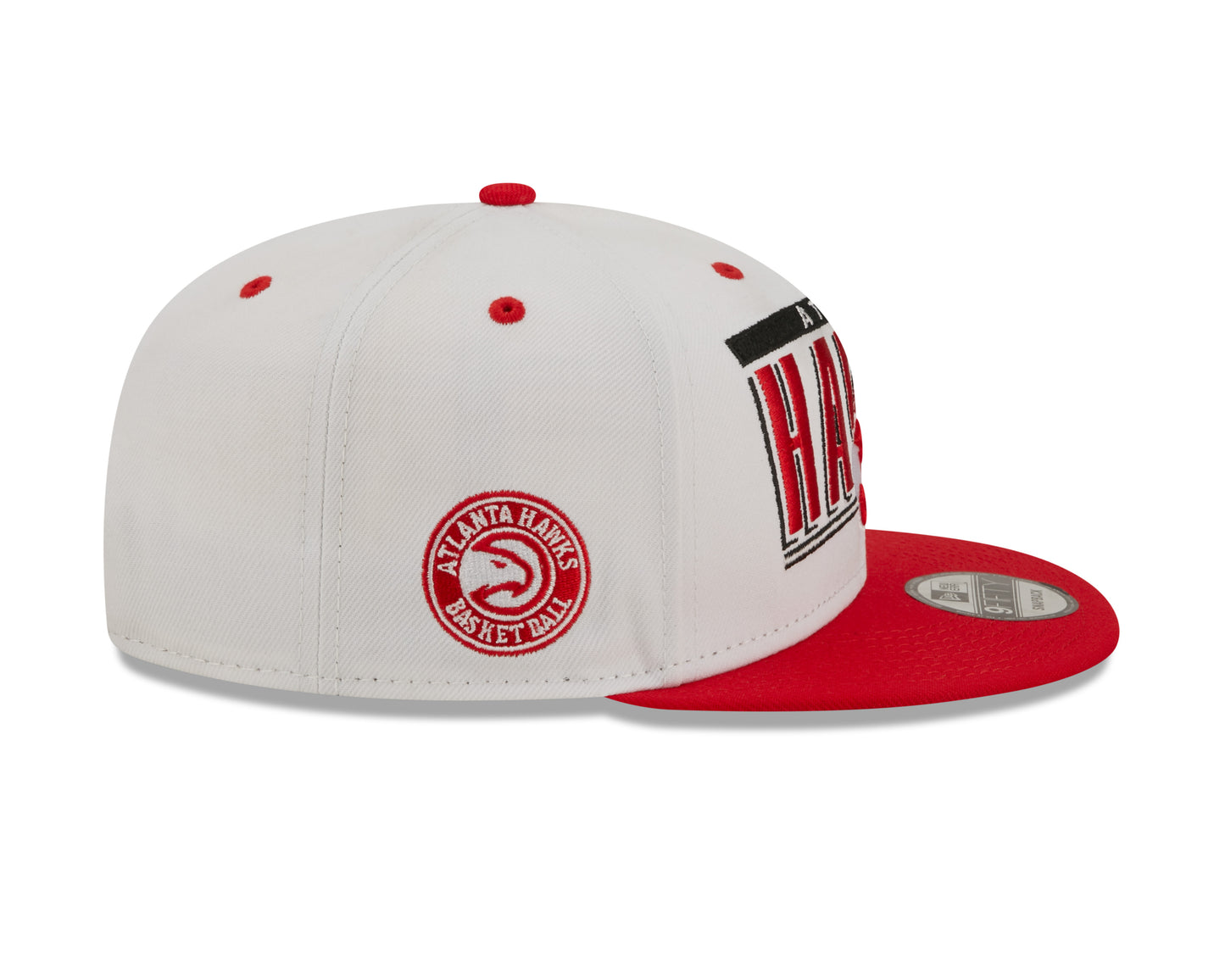 Atlanta Hawks New Era Retro Title White / Red 9FIFTY Snap Back Hat