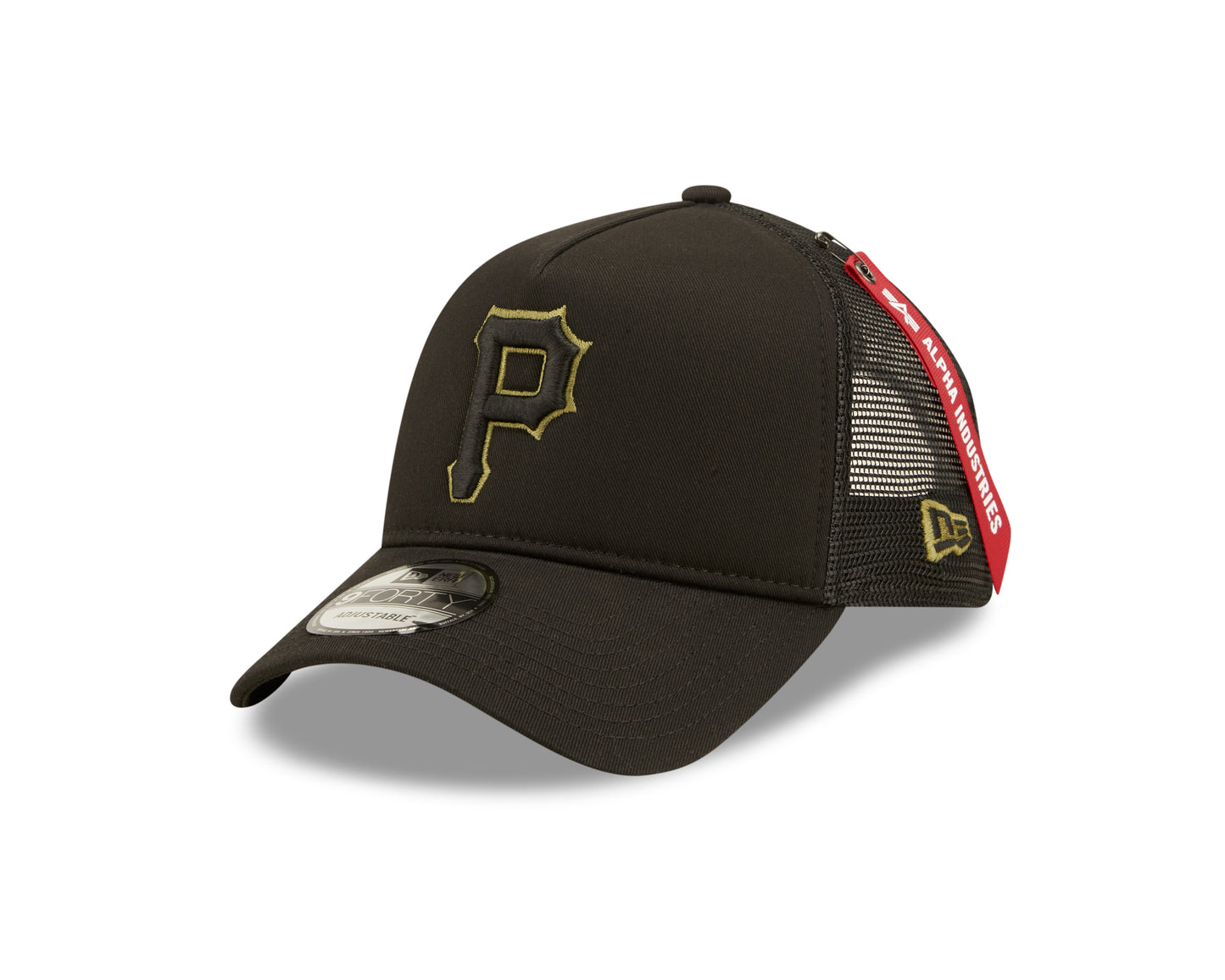 Pittsburgh Pirates New Era x Alpha Industries A-Frame 9FORTY Trucker Snapback