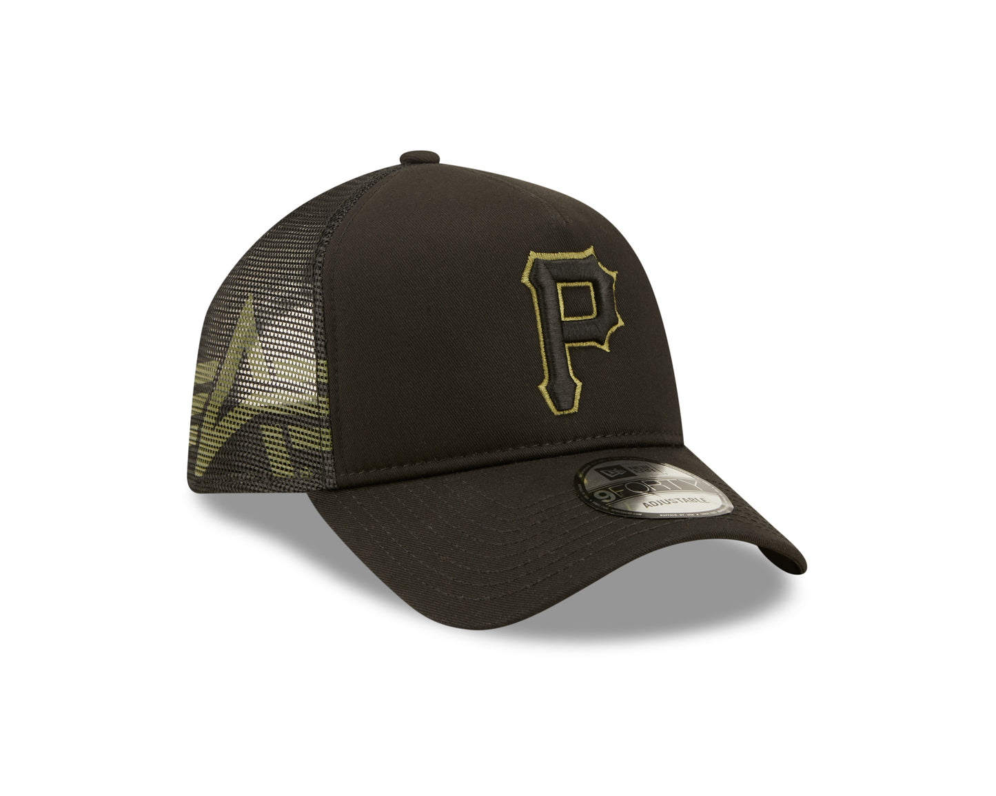 Pittsburgh Pirates New Era x Alpha Industries A-Frame 9FORTY Trucker Snapback