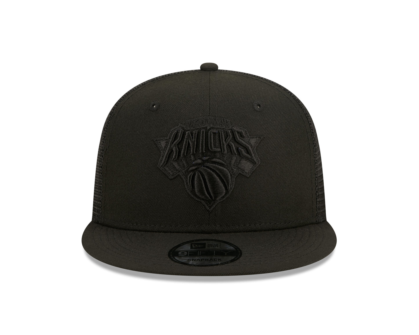 New York Knicks New Era Black & Black Classic Trucker Mesh 9Fifty Hat