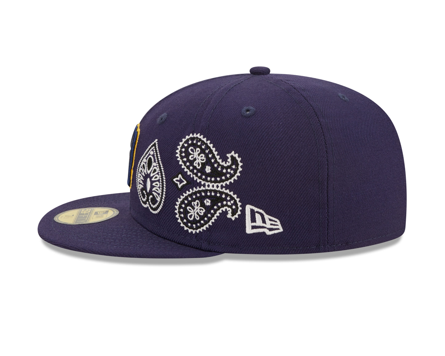 Milwaukee Brewers All Over Print Paisley 59Fifty Fitted Hat