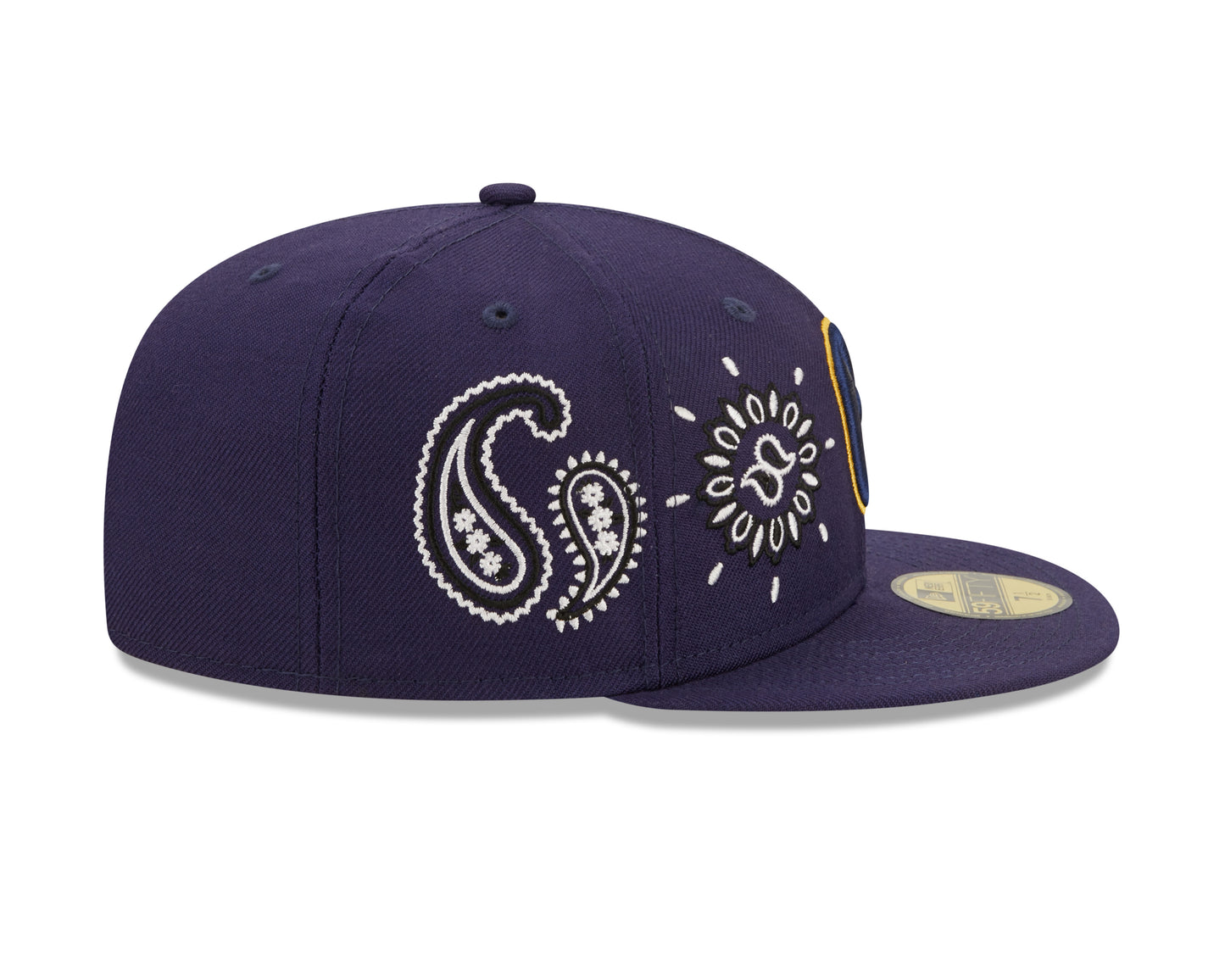 Milwaukee Brewers All Over Print Paisley 59Fifty Fitted Hat