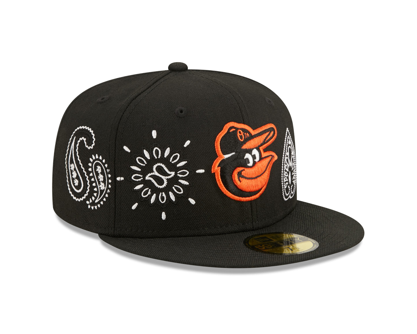 Baltimore Orioles All Over Print Paisley 59Fifty Fitted Hat