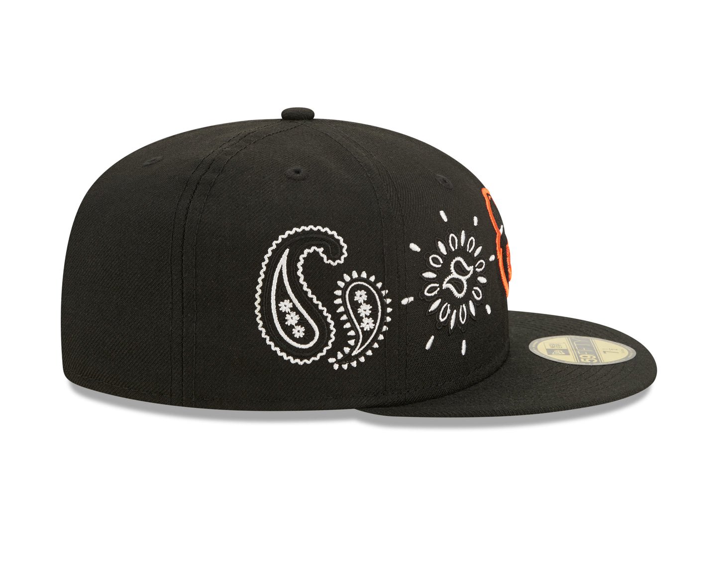 Baltimore Orioles All Over Print Paisley 59Fifty Fitted Hat