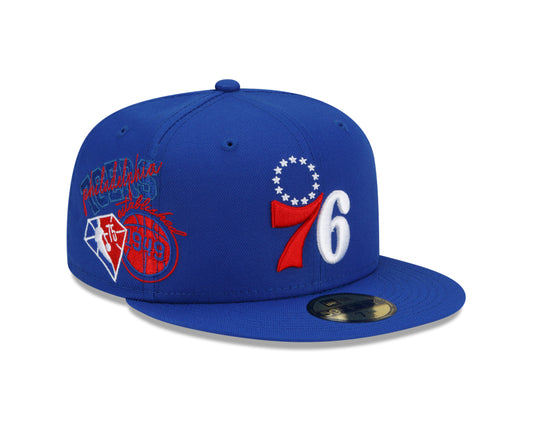 Philadelphia 76ers New Era Team Color Back Half 59fifty Fitted Hat