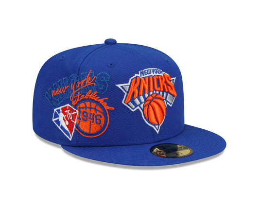 New York Knicks New Era Team Color Back Half 59fifty Fitted Hat