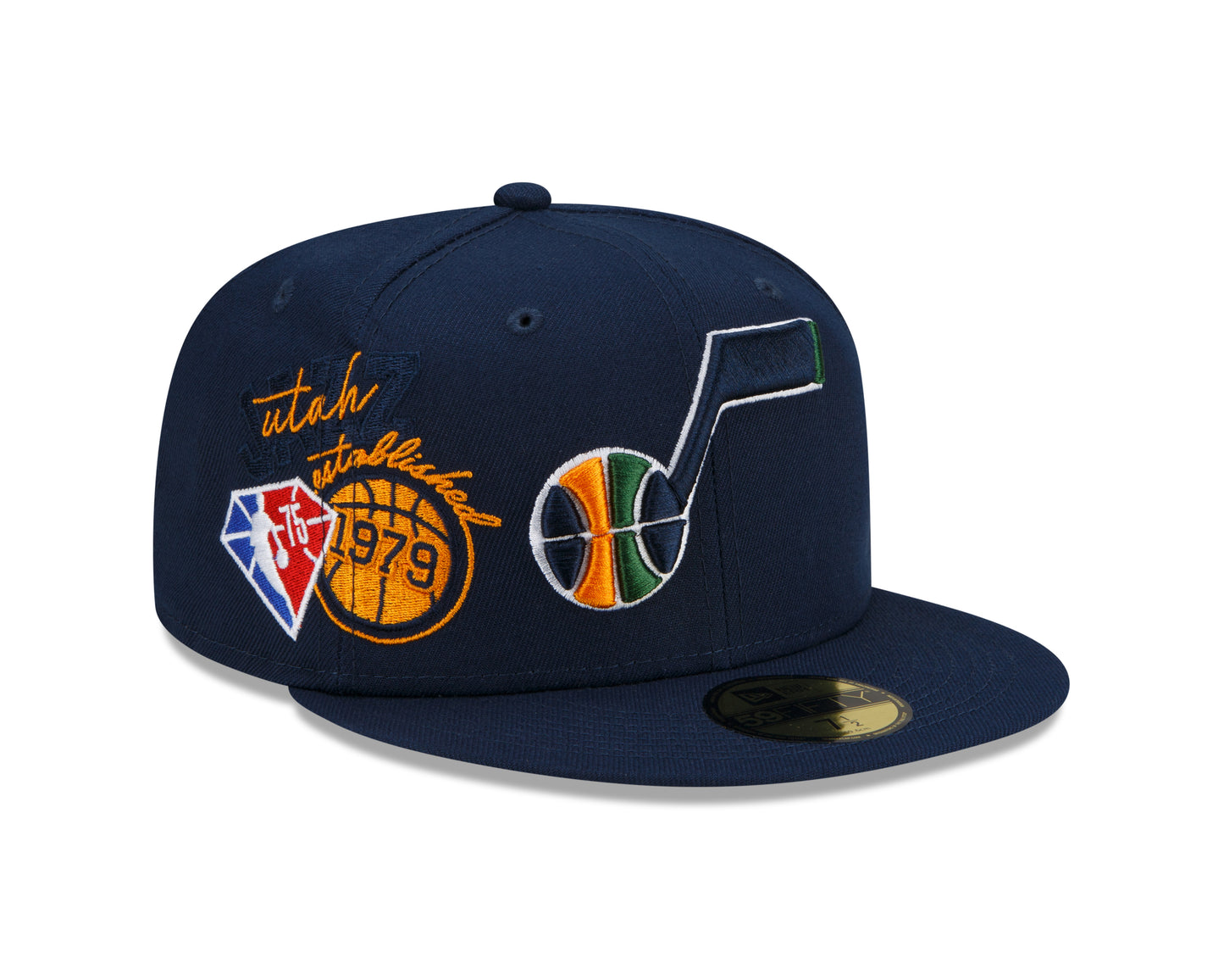 Utah Jazz New Era Team Color Back Half 59fifty Fitted Hat