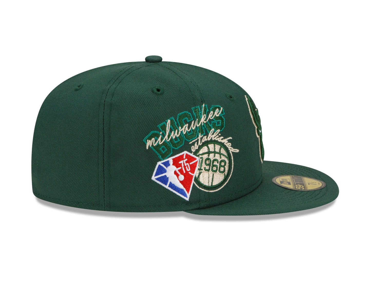 Milwaukee Bucks New Era Team Color Back Half 59fifty Fitted Hat