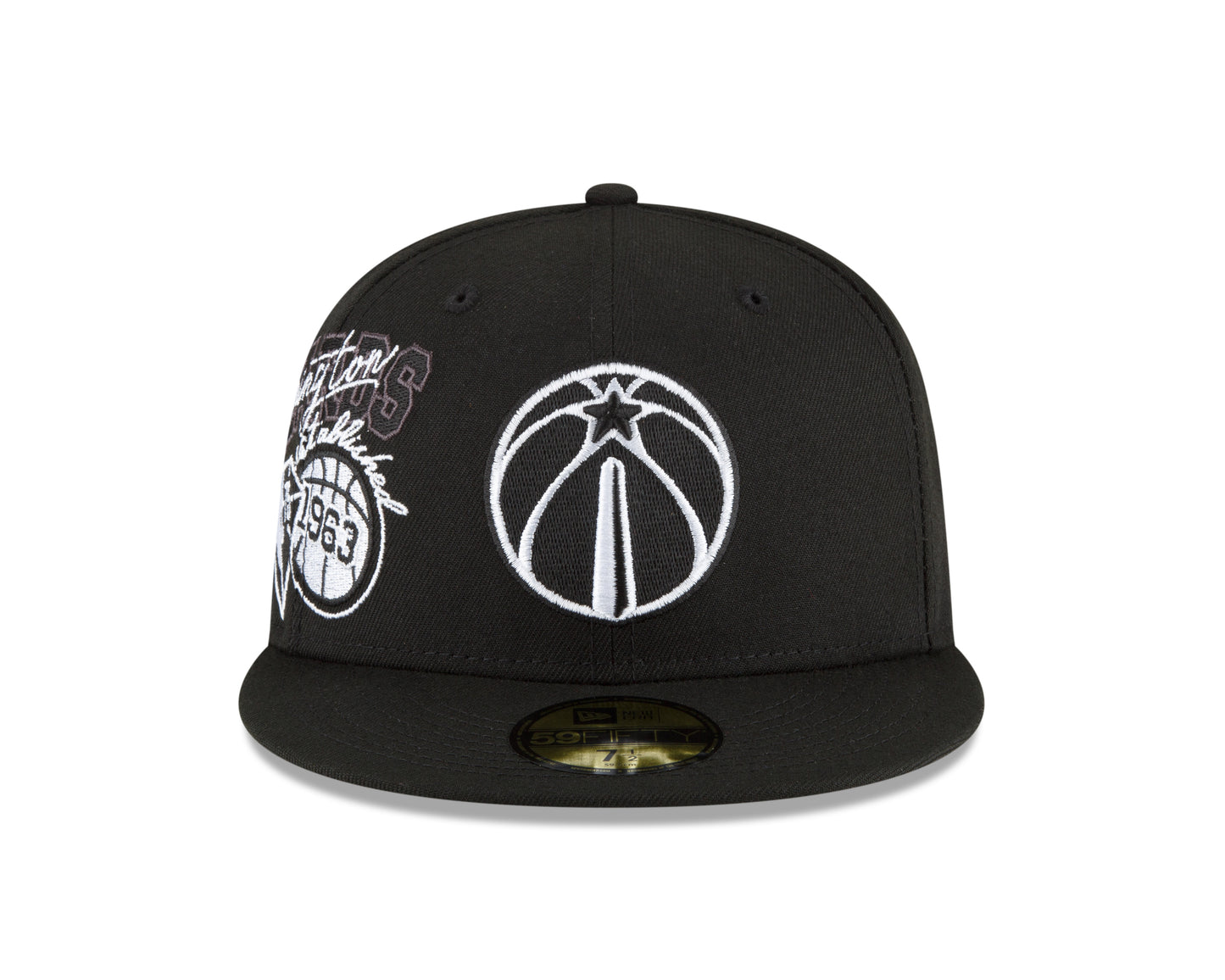 Washington Wizards New Era Black and White Back Half 59fifty Fitted Hat