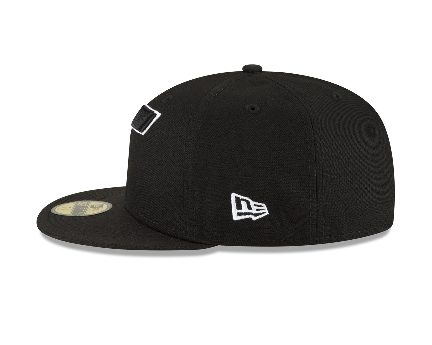 Utah Jazz New Era Black and White Back Half 59fifty Fitted Hat