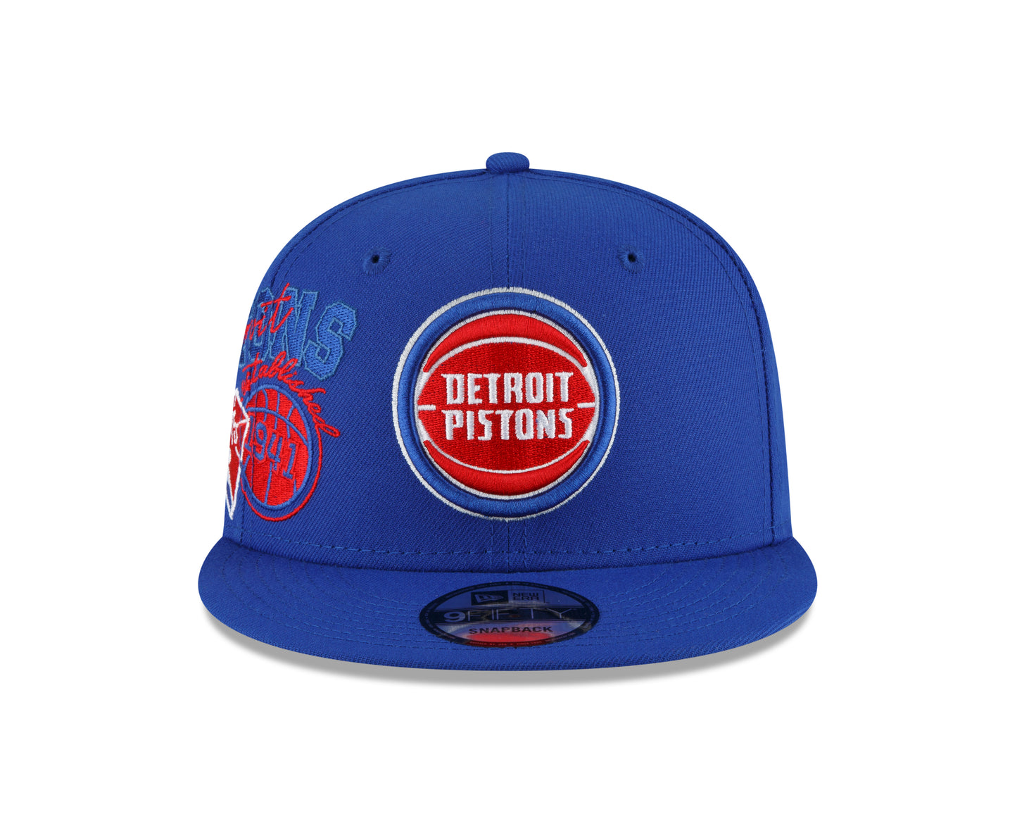 Detroit Pistons Authentic Back Half Series 9FIFTY Snap Back Hat - Blue