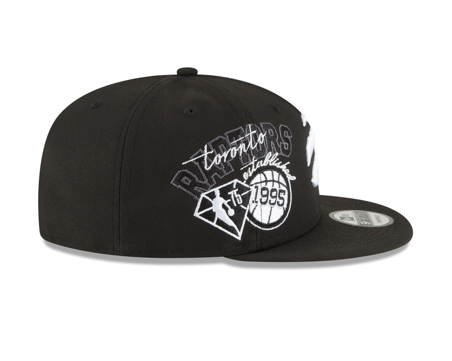 Toronto Raptors Black & White Back Half Series 9FIFTY Snap Back Hat