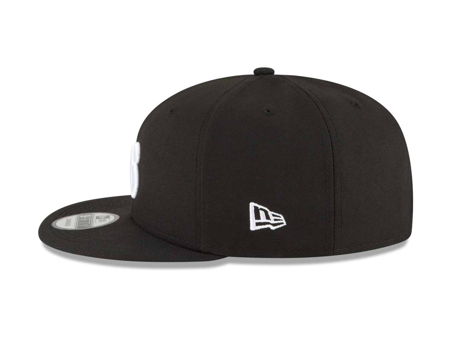 Philadelphia 76ers Authentic Black & White Back Half Series 9FIFTY Snap Back Hat