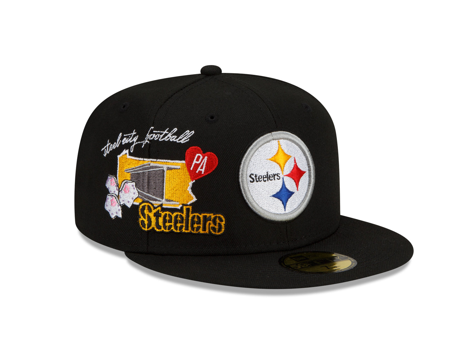 Pittsburgh Steelers New Era City Cluster State Inspired 59FIFTY Fitted Hat