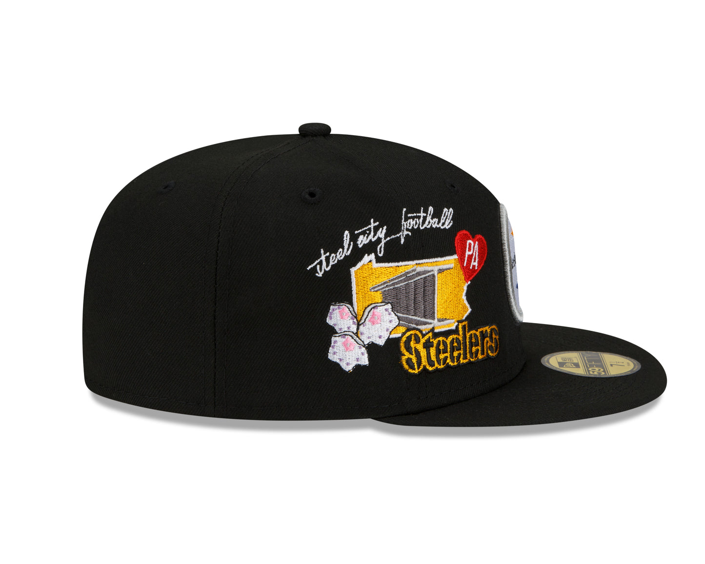 Pittsburgh Steelers New Era City Cluster State Inspired 59FIFTY Fitted Hat
