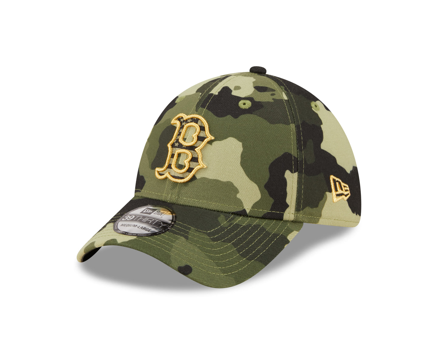 Boston Red Sox New Era Camo Armed Forces Day On-Field 39Thirty Flex Fit Hat