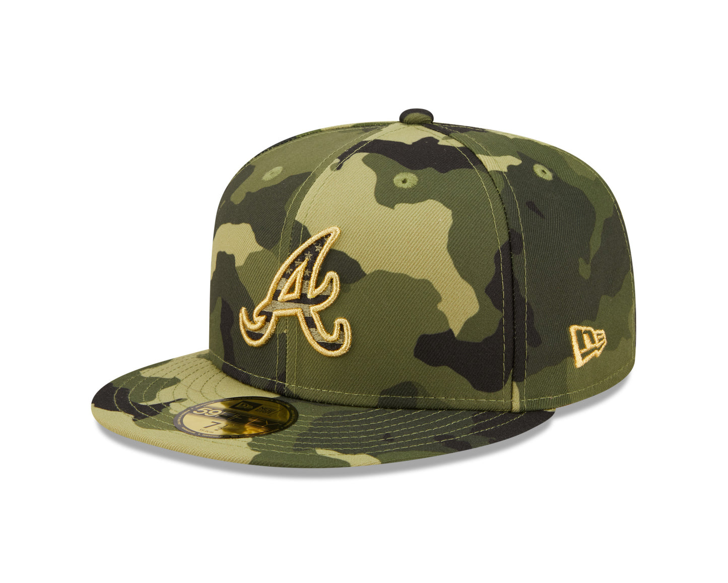Atlanta Braves  New Era Camo Armed Forces On-Field 59FIFTY Fitted Hat