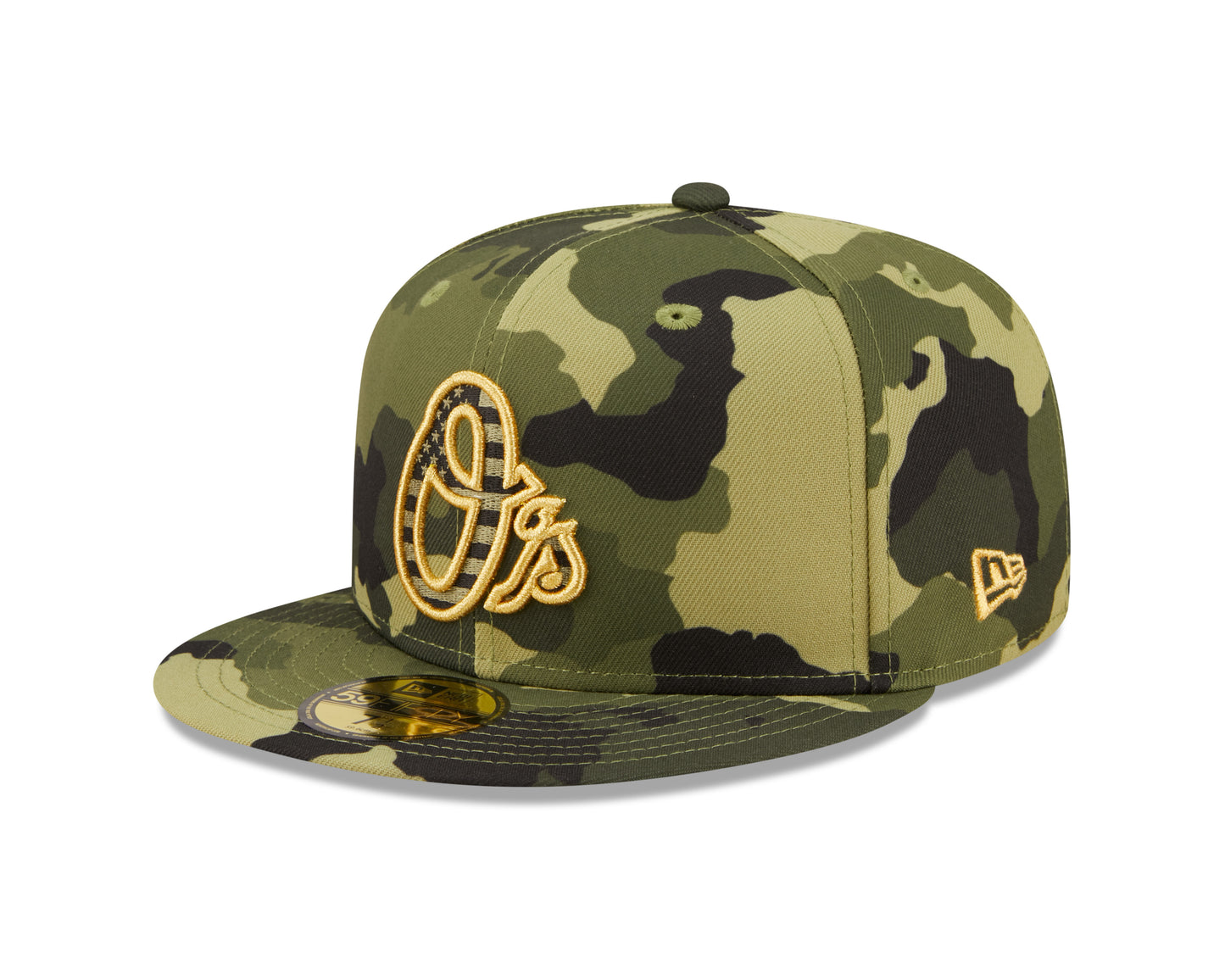 Baltimore Orioles New Era Camo Armed Forces Day On-Field 59FIFTY Fitted Hat