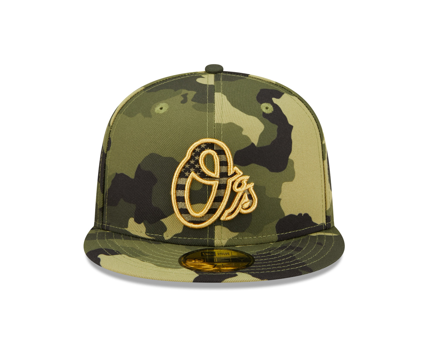 Baltimore Orioles New Era Camo Armed Forces Day On-Field 59FIFTY Fitted Hat