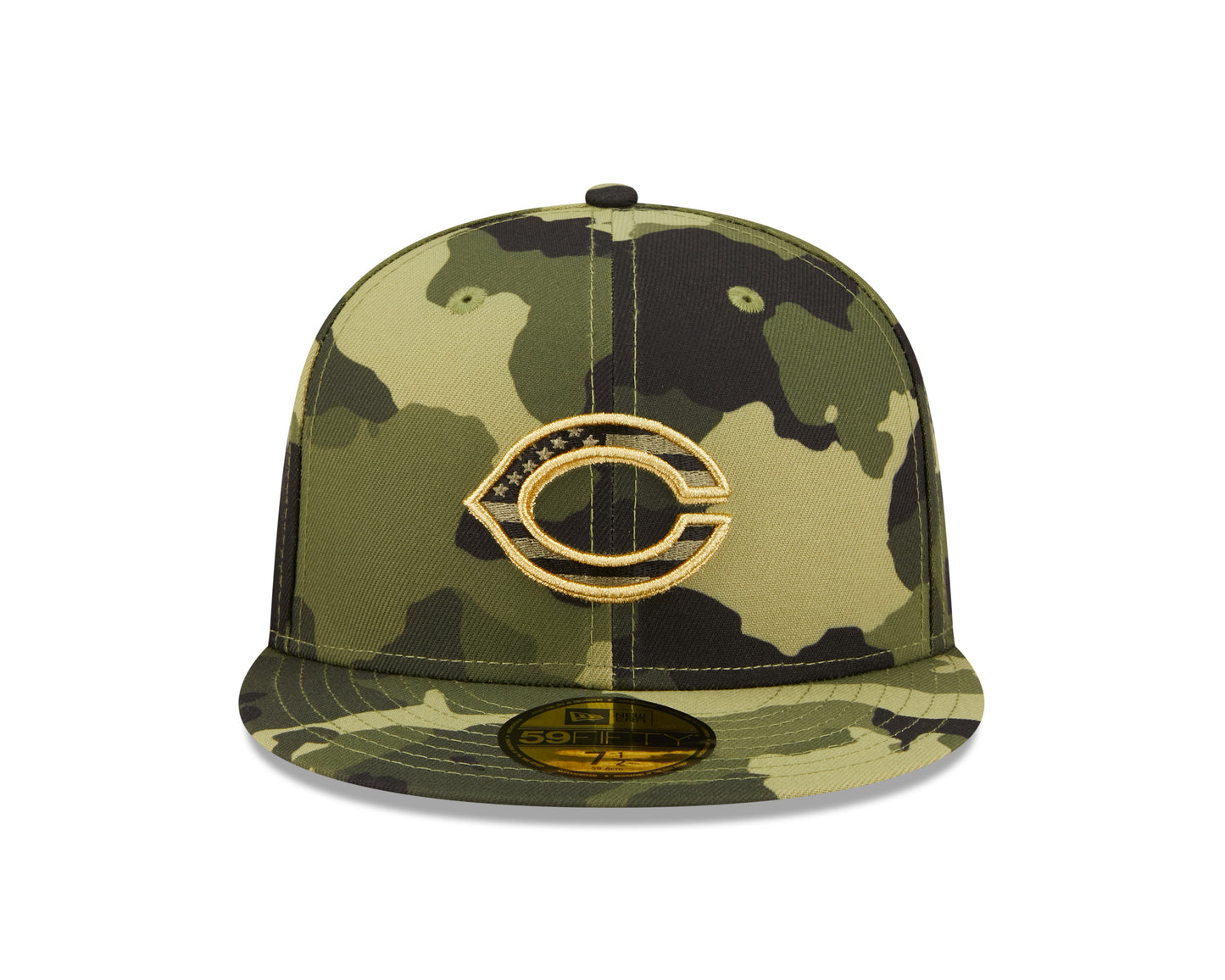 Cincinnati Reds New Era Camo Armed Forces On-Field 59FIFTY Fitted Hat
