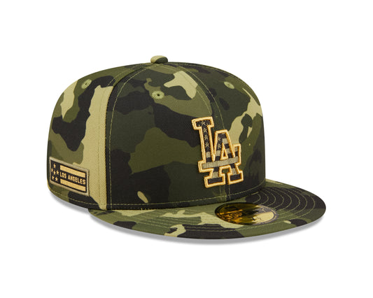 Los Angeles Dodgers New Era Camo Armed Forces On-Field 59FIFTY Fitted Hat