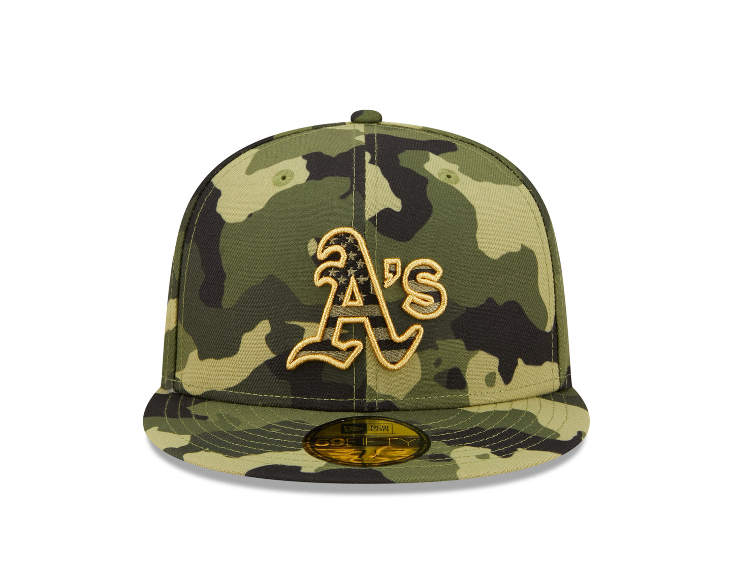 Oakland Athletics New Era Camo Armed Forces On-Field 59FIFTY Fitted Hat