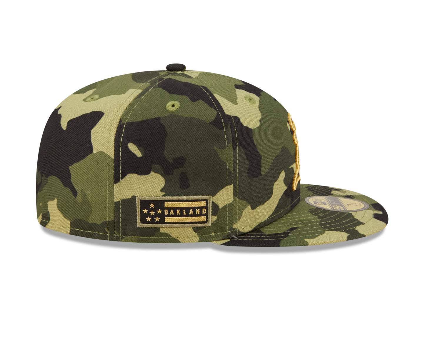Oakland Athletics New Era Camo Armed Forces On-Field 59FIFTY Fitted Hat