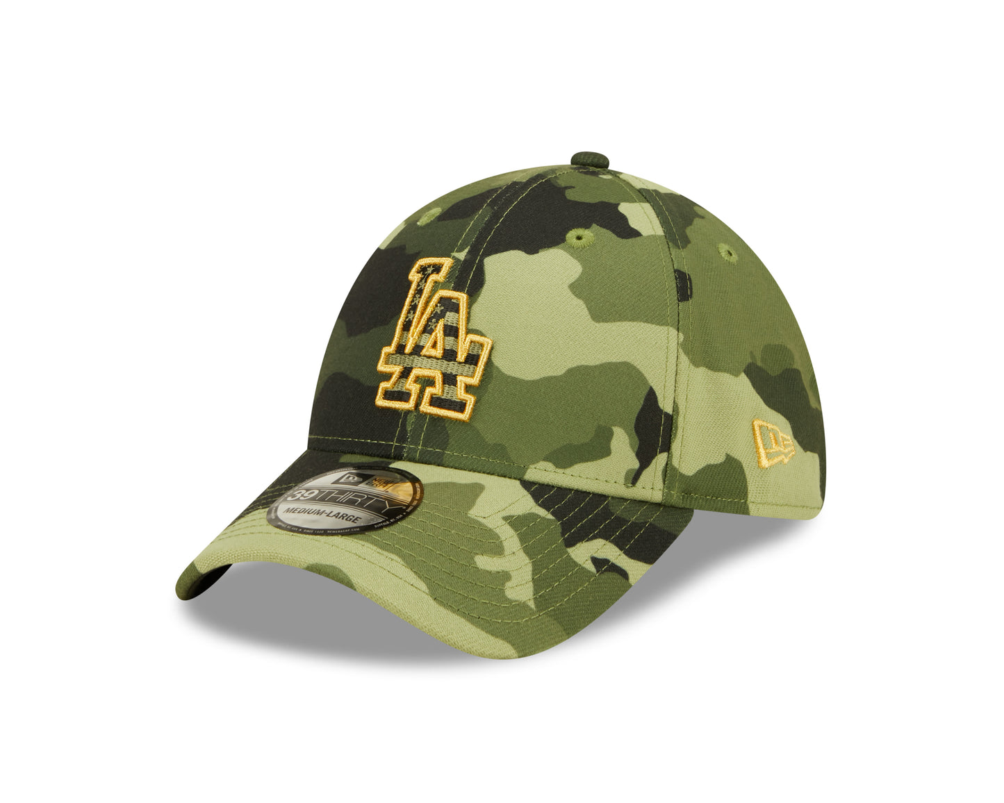 Los Angeles Dodgers New Era Camo Armed Forces Day On-Field 39Thirty Flex Fit Hat