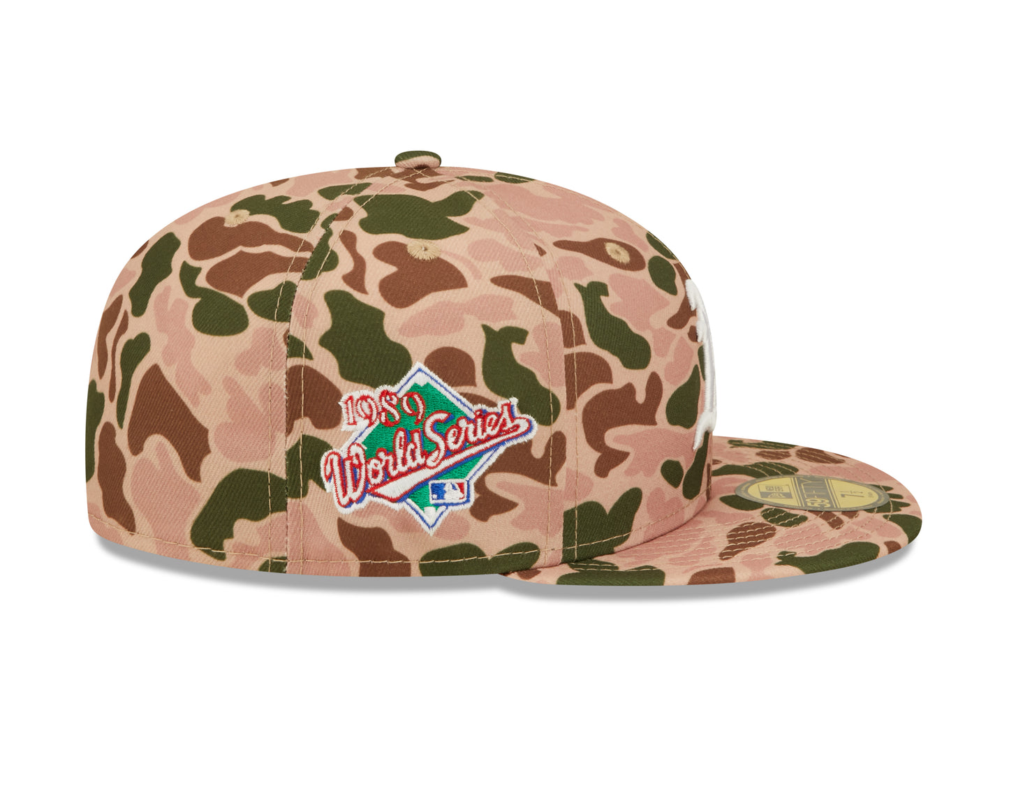 Oakland Athletics Duck Camo World Series 1989 Side Patch 59fifty Fitted Hat