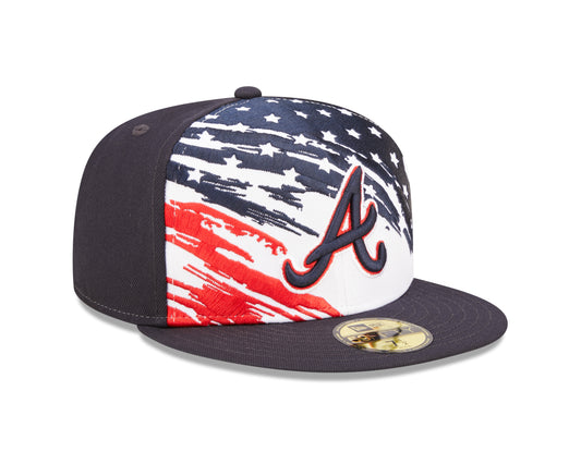 Atlanta Braves Stars and Stripes July 4th 59fifty Fitted Hats