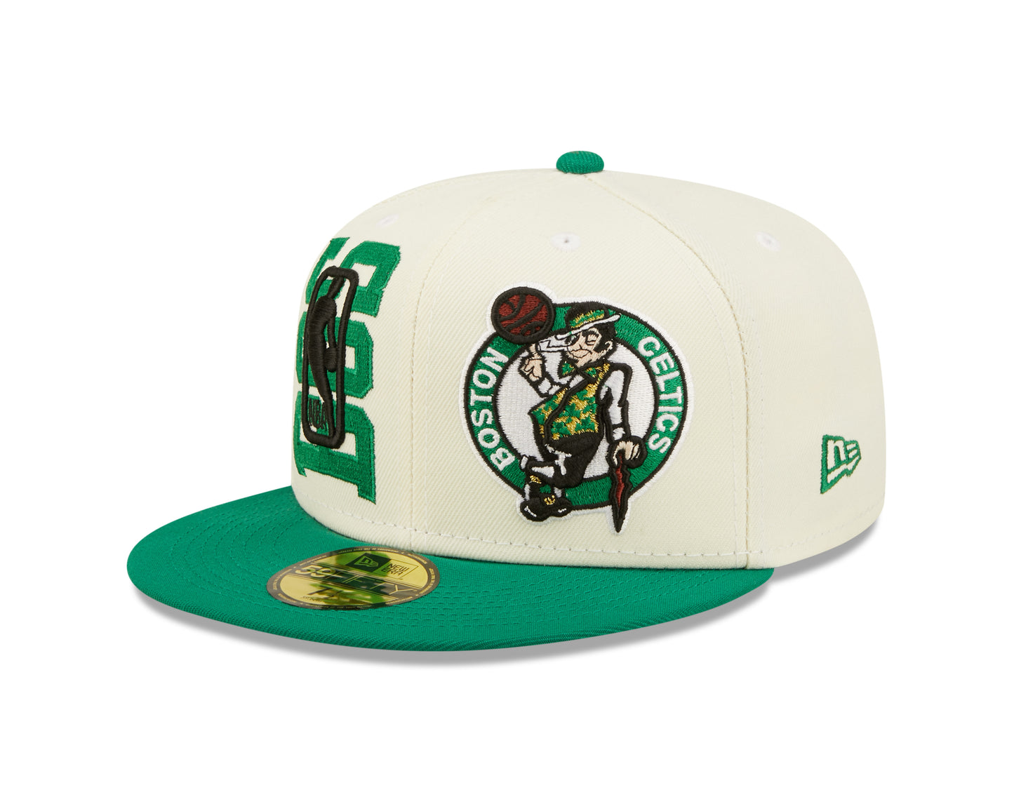 Boston Celtics New Era  NBA On Stage Draft 59fifty Fitted Hat- Cream