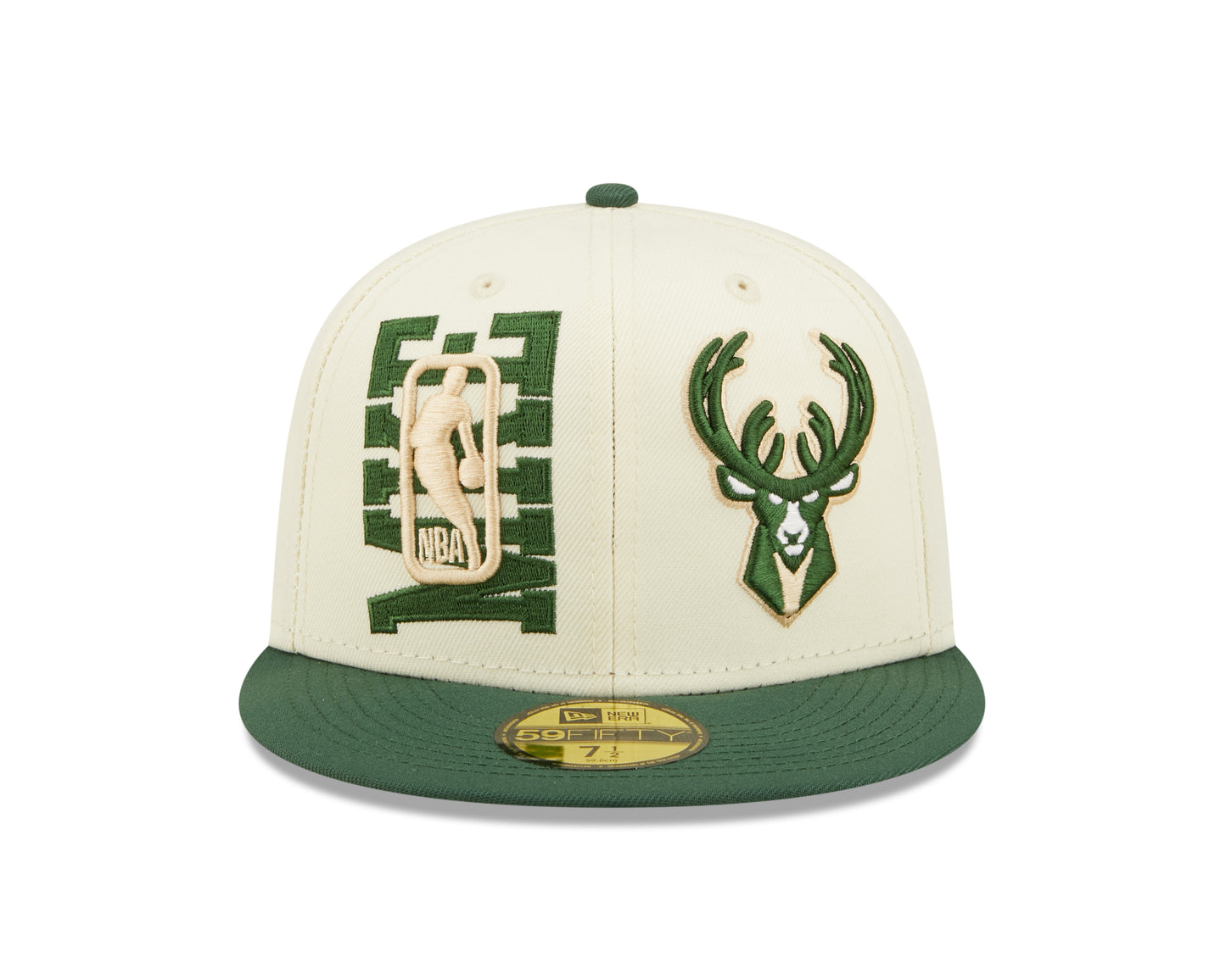 Milwaukee Bucks New Era NBA On Stage Draft 59fifty Fitted Hat- Cream
