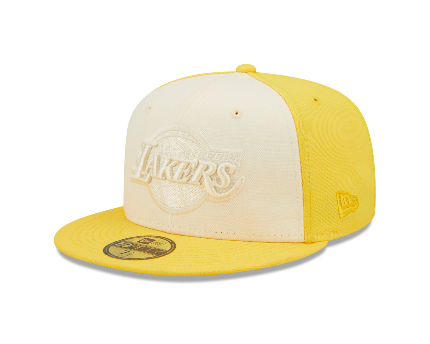 Los Angeles Lakers New Era Tonal 2 Tone Yellow/ Cream 59fifty Fitted Hat