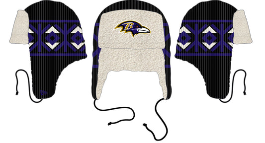 Baltimore Ravens New Era Knit Trapper Winter Hat