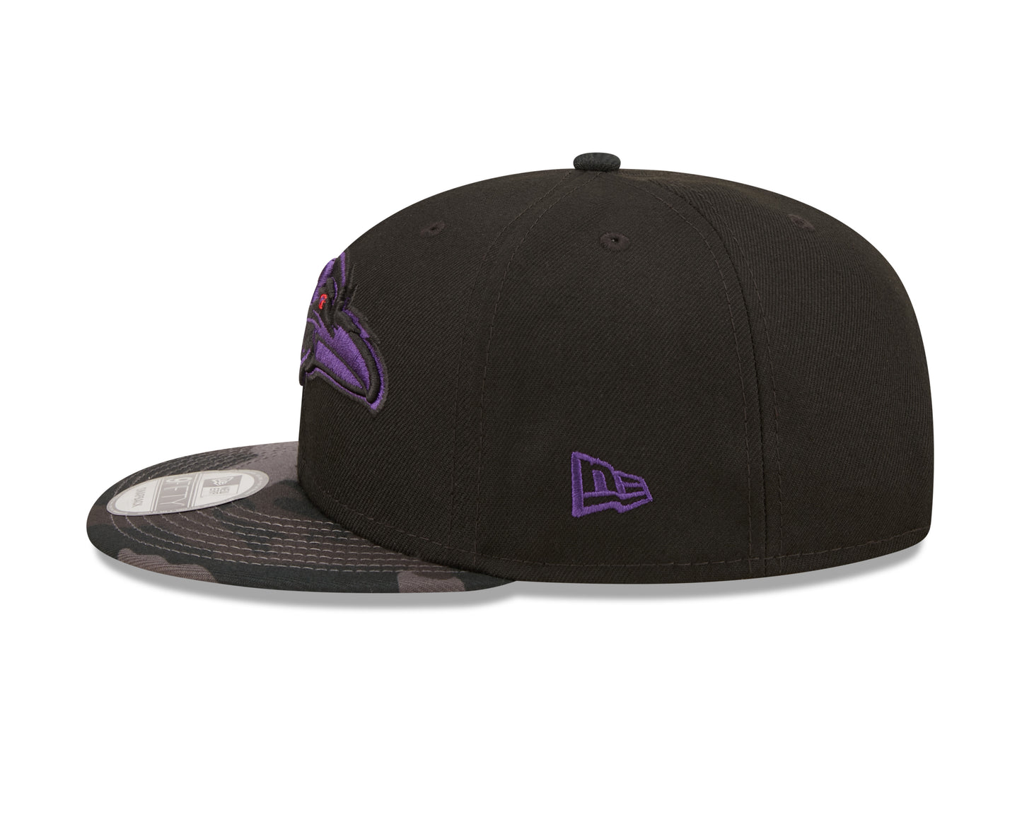 Baltimore Ravens NFL New Era Camo Vize 9FIFTY Snapback Hat - Black