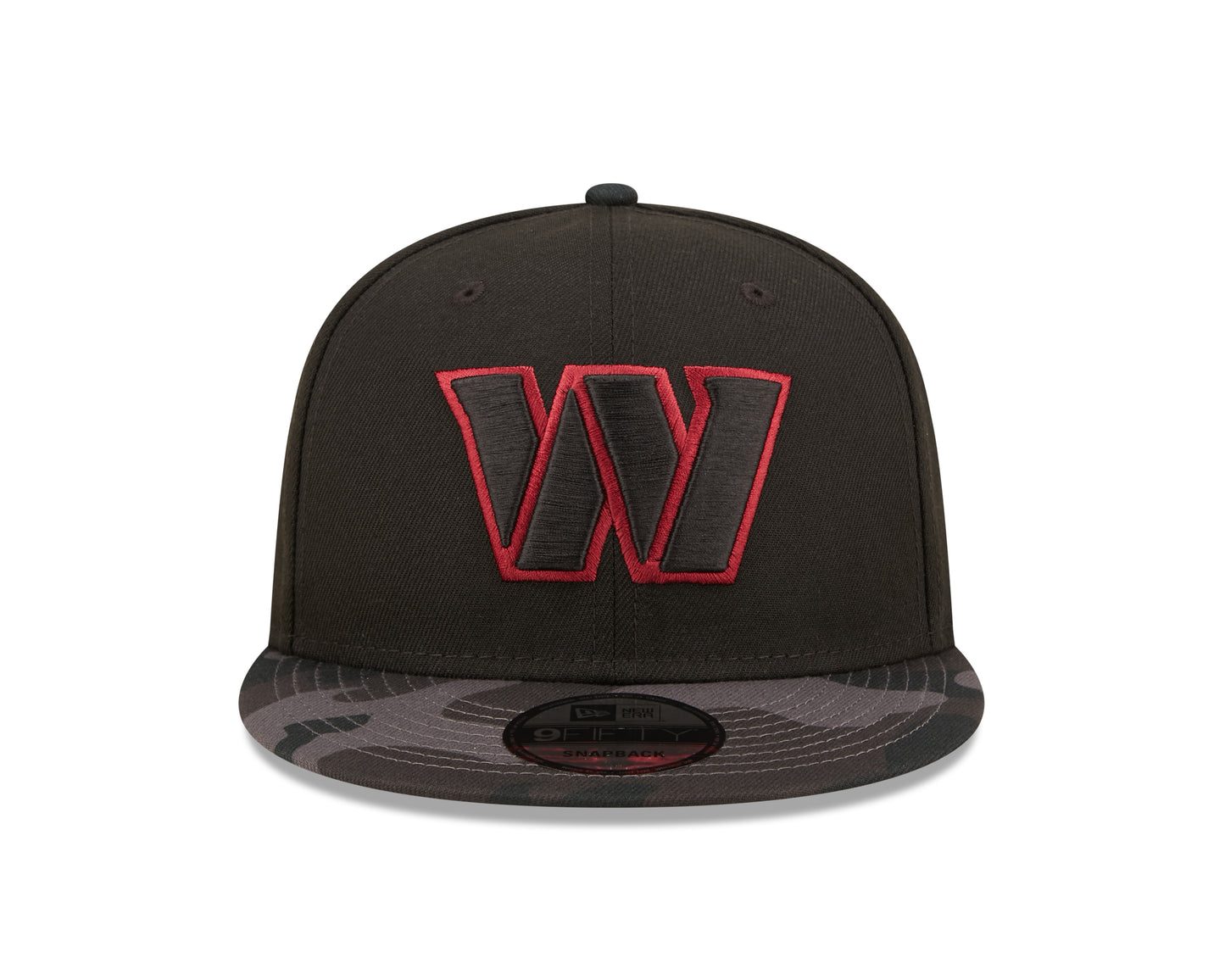 Washington Commanders NFL New Era Camo Vize 9FIFTY Snapback Hat - Black