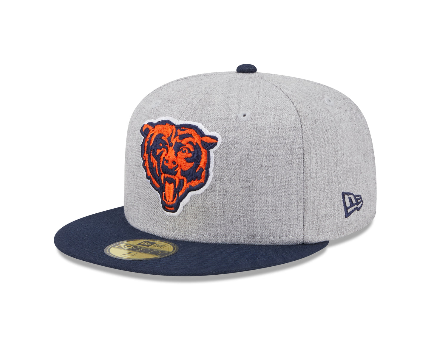 Chicago Bears New Era Establish Year Heather Side Patch 59FIFTY Fitted Hat