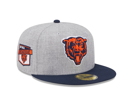 Chicago Bears New Era Establish Year Heather Side Patch 59FIFTY Fitted Hat