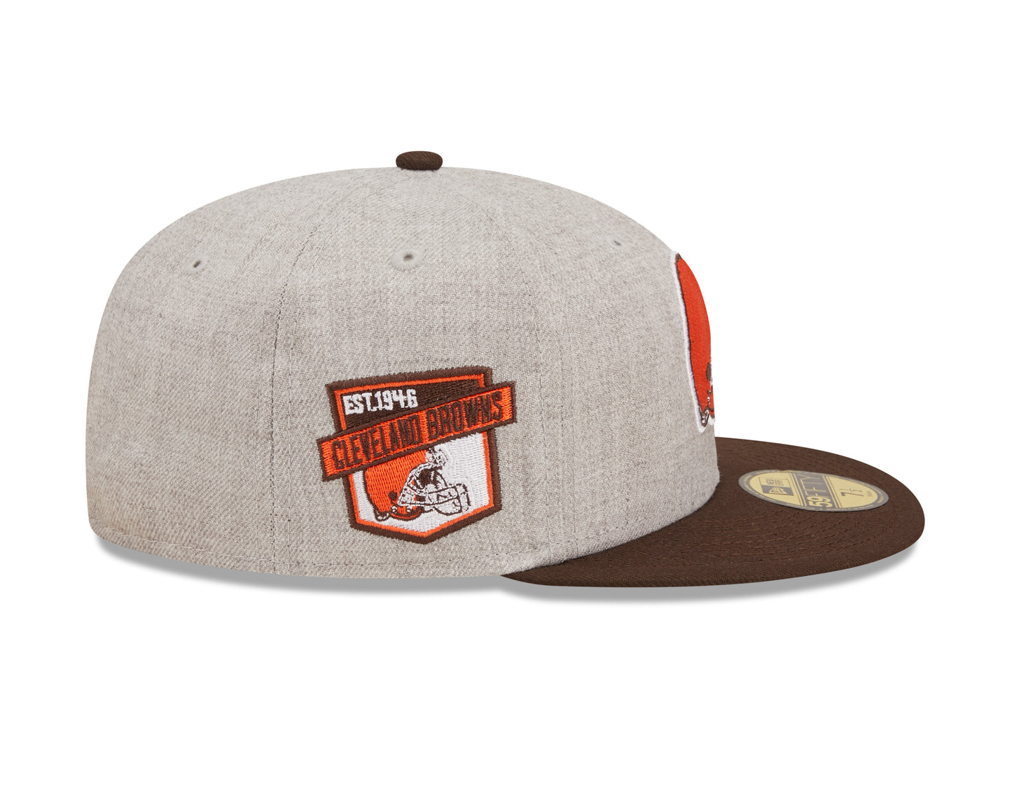 Cleveland Browns New Era Establish Year Heather Side Patch 59FIFTY Fitted Hat