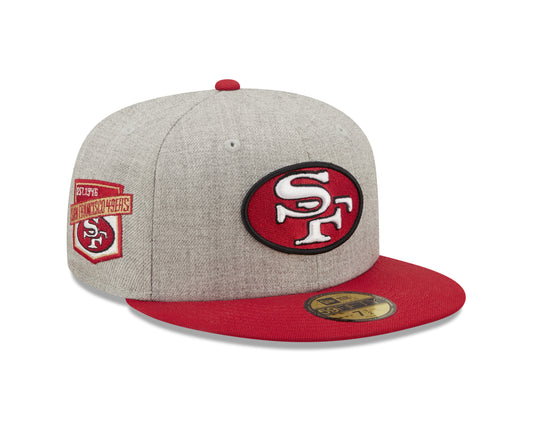 San Francisco 49ers New Era Establish Year Heather Side Patch 59FIFTY Fitted Hat