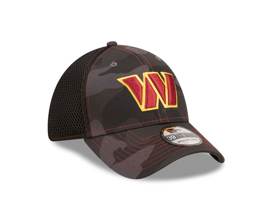 Washington Commanders New Era Neo Black Camo 39THIRTY Flex Hat