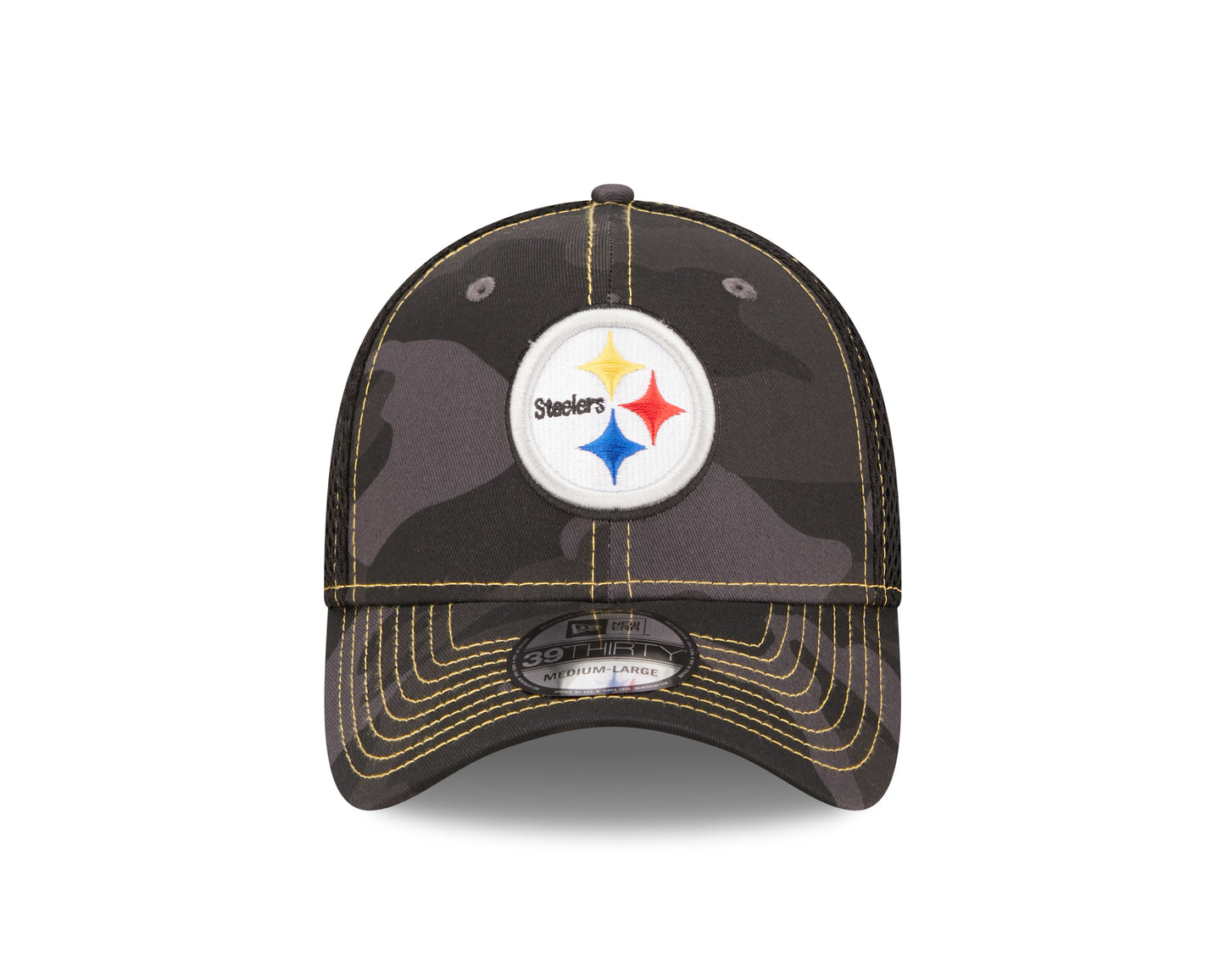 Pittsburgh Steelers New Era Neo Black Camo 39THIRTY Flex Hat