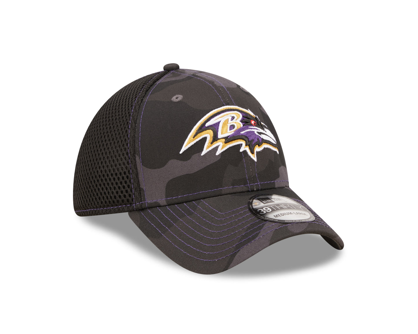Baltimore Ravens New Era Neo Black Camo 39THIRTY Flex Hat