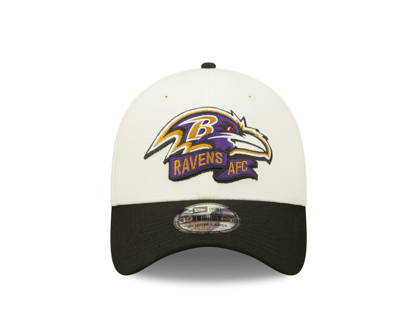Baltimore Ravens New Era Sideline Banner Cream 39Thirty Hat