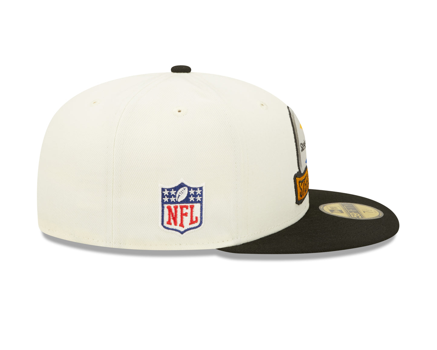 Pittsburgh Steelers New Era  NFL Sideline 59fifty Fitted Hat- Cream