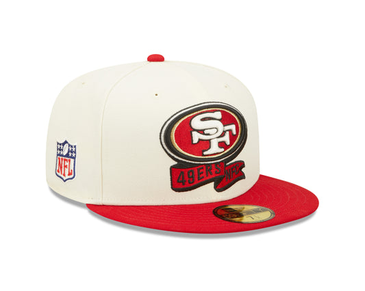 San Francisco 49ers New Era NFL Sideline 59fifty Fitted Hat- Cream