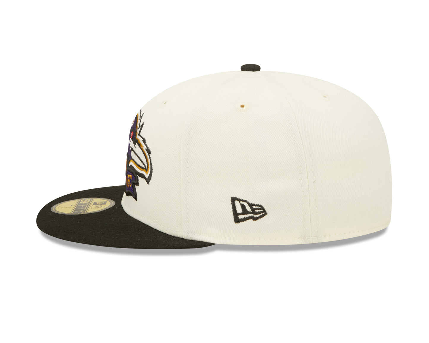 Baltimore Ravens New Era NFL Sideline 59fifty Fitted Hat- Cream