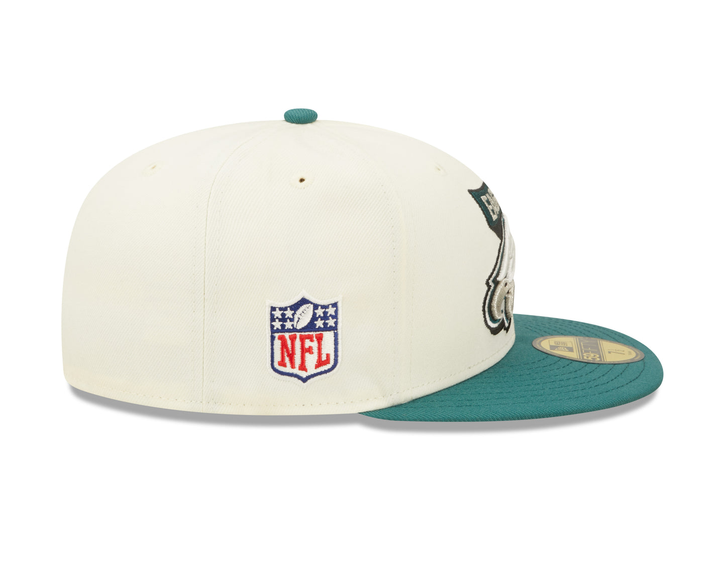 Philadelphia Eagles New Era NFL Sideline 59fifty Fitted Hat- Cream