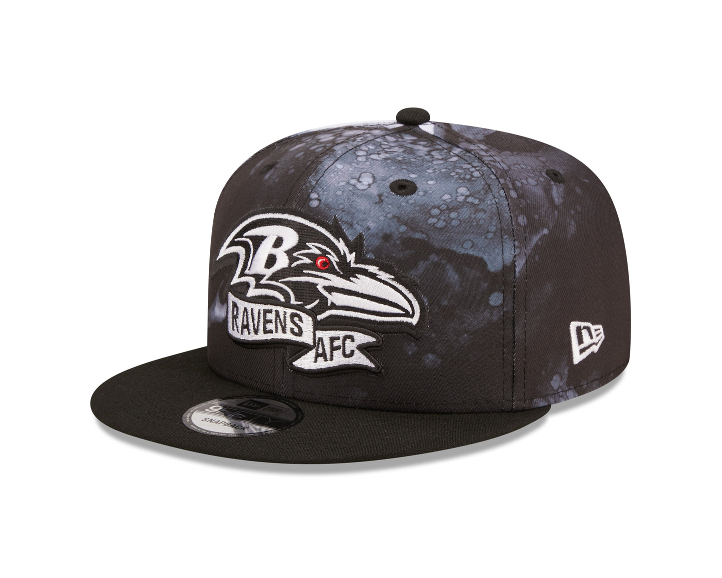 Baltimore Ravens Sideline Ink Black & White 9Fifty Snapback Hat